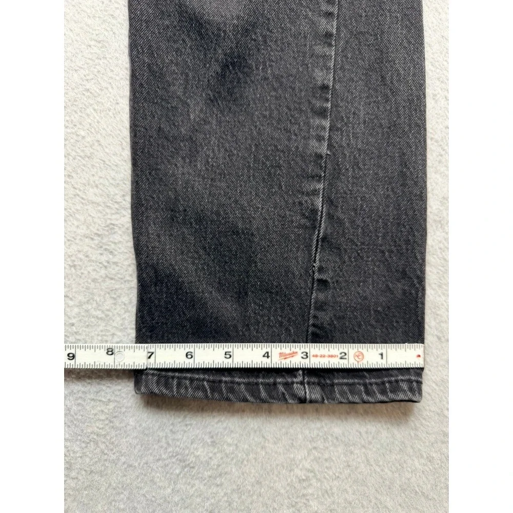 Levis 501 Original Fit Jeans Mens 30x31 Faded Black Straight Leg Denim Pants
